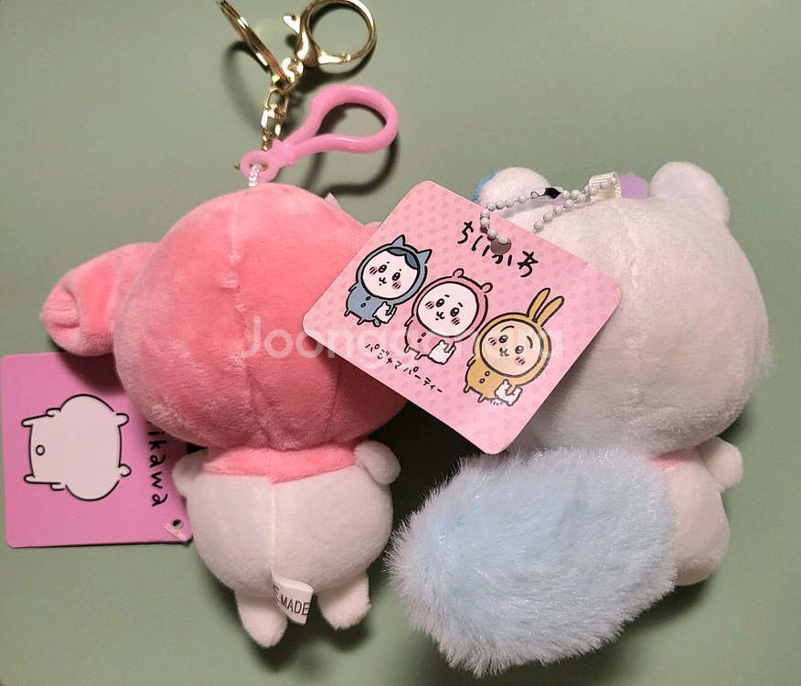 마이멜로디 치이카와 & 쿠로미 치이카와 모몽가 키링인형--1