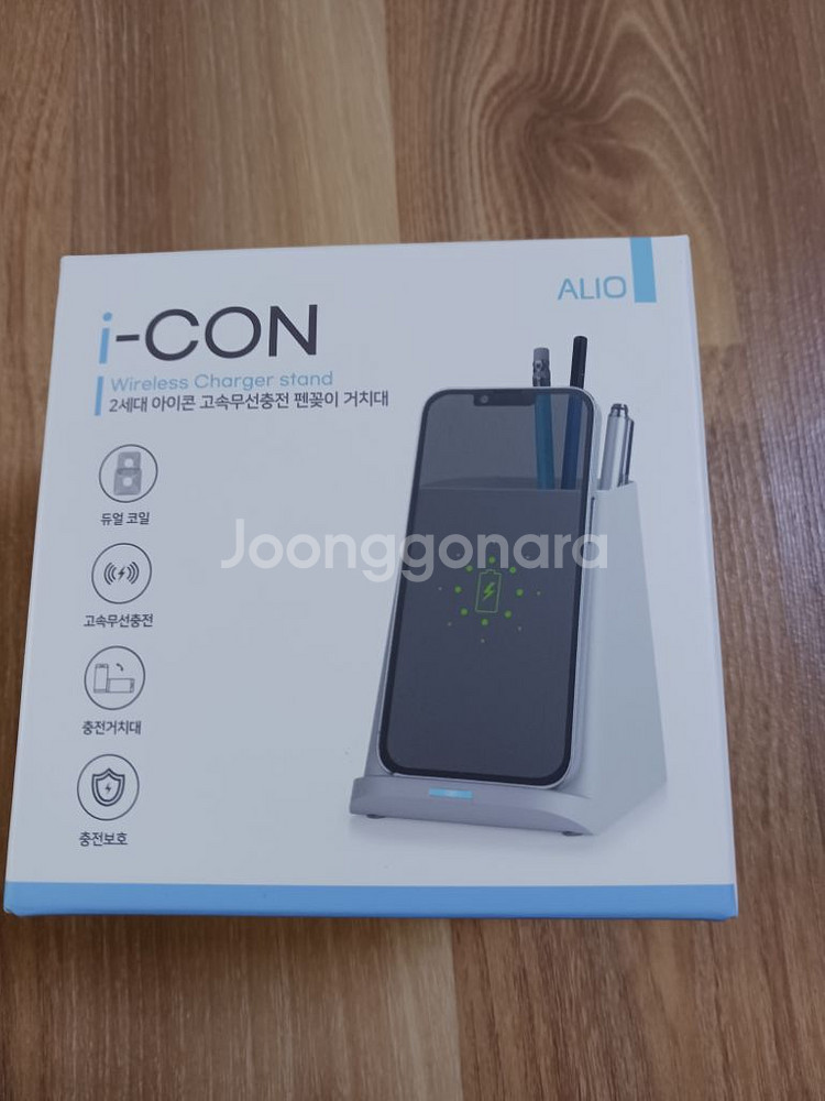 (새상품)auio 2세대 아이콘고속무선충전팬꽂이 거치대--0