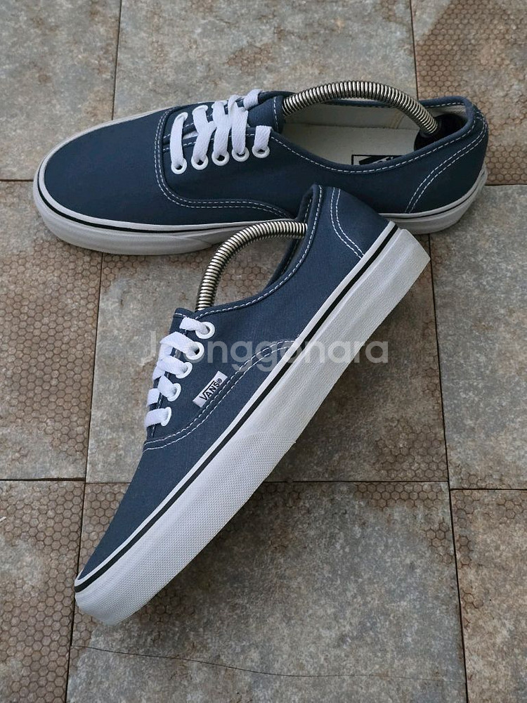 (255)반스 어센틱 네이비 스니커즈 운동화--3