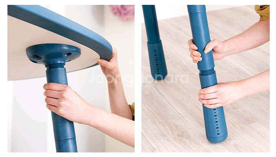 일룸 팅클팝 1200 피넛형 그로잉 책상.윙키즈 의자 2개--8