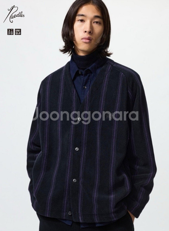 [다량 처분] 유니클로 니들스 스트라이프 가디건 & 트랙팬츠 L, XL--1