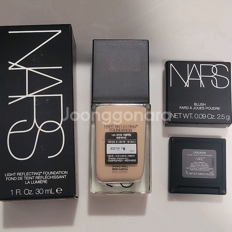 [무료배송/새상품] 나스 라이트 리플렉싱 파운데이션 도빌 + 미니 블러셔 오르가즘--1