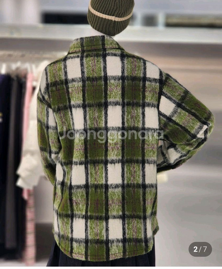 쥬시쥬디 알파카 울블렌드 셔츠형 자켓 55~66사이즈--2