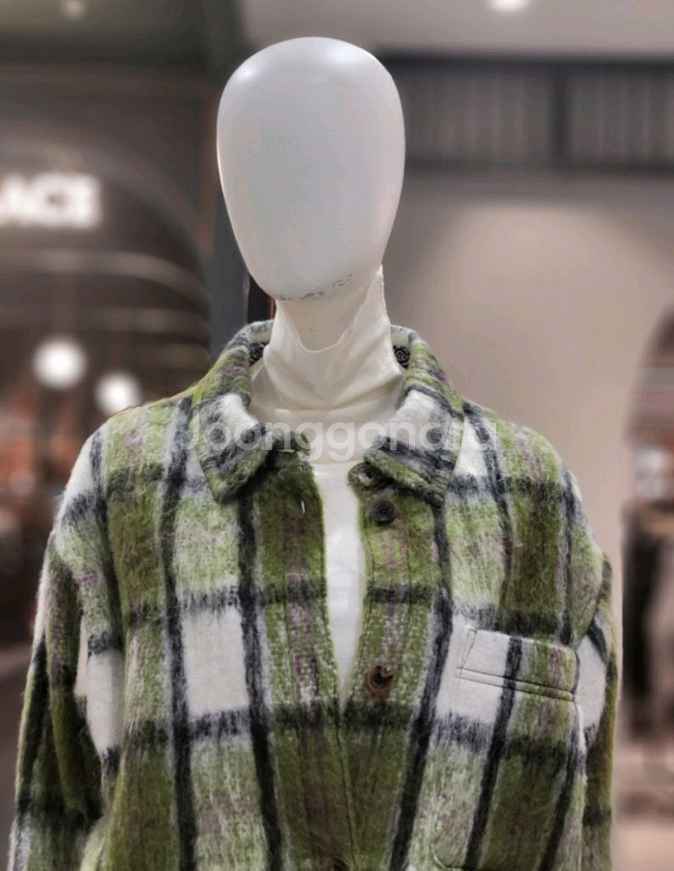 쥬시쥬디 알파카 울블렌드 셔츠형 자켓 55~66사이즈--3