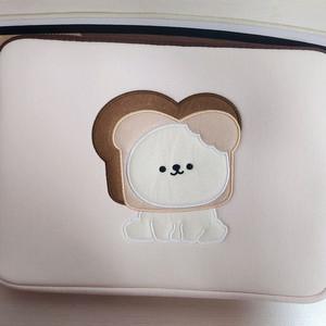 새상품) 토스트 곰돌이 디자인 노트북, 아이패드 파우치