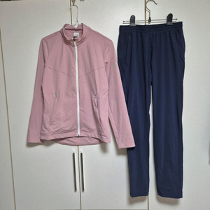 르까프 트레이닝 져지 바지 세트 핑크 네이비
