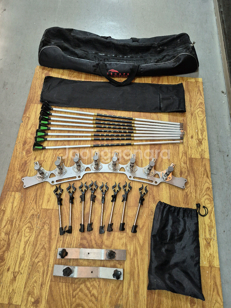 이스케이프 낚시 받침틀 8단 풀세트 받침대 크랭크 포--0