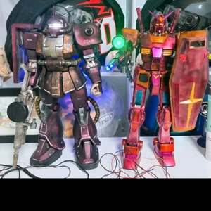 메가급 RX-78-2 건담 레드코팅led도색 &메가자쿠