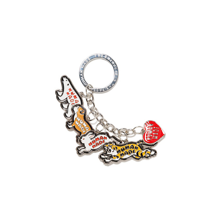 휴먼메이드 애니멀 하트 키링 실버 미개봉 미사용 새상품--0