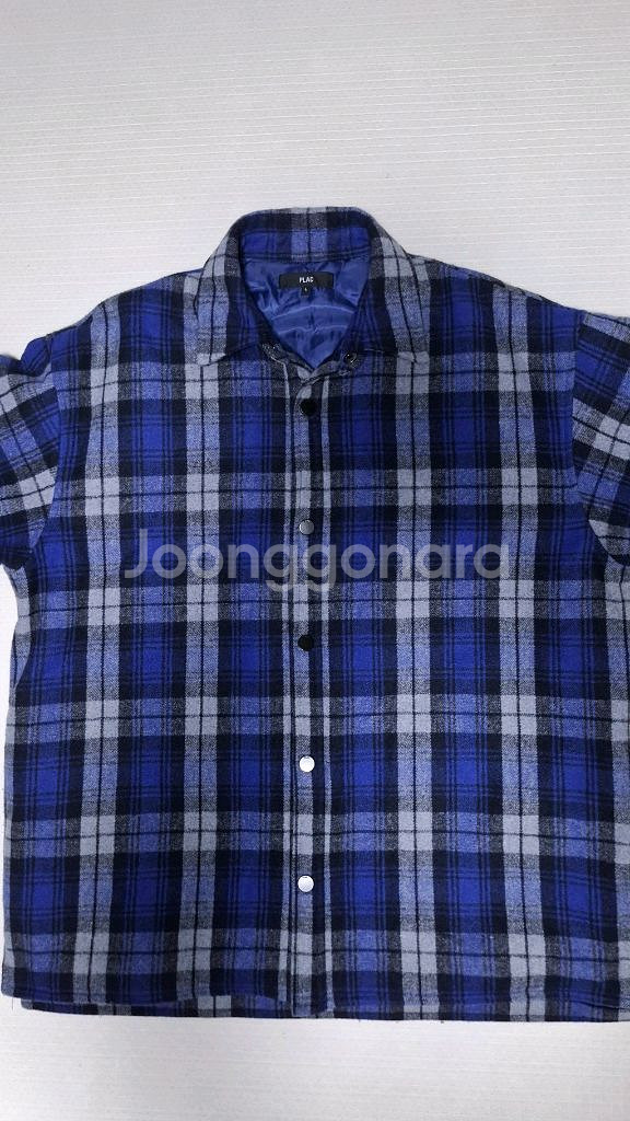 플랙 플란넬 셔츠형 퀼팅 자켓 110 오버핏--4