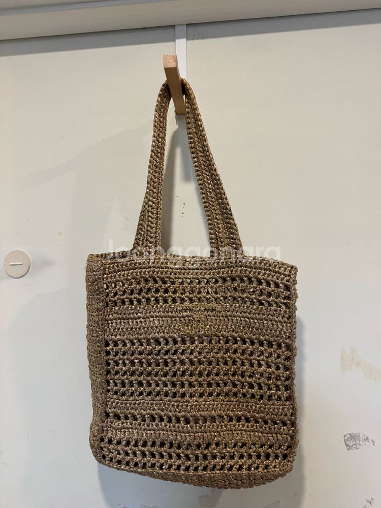 타임 엠블럼 글리터 위빙 도트백--1