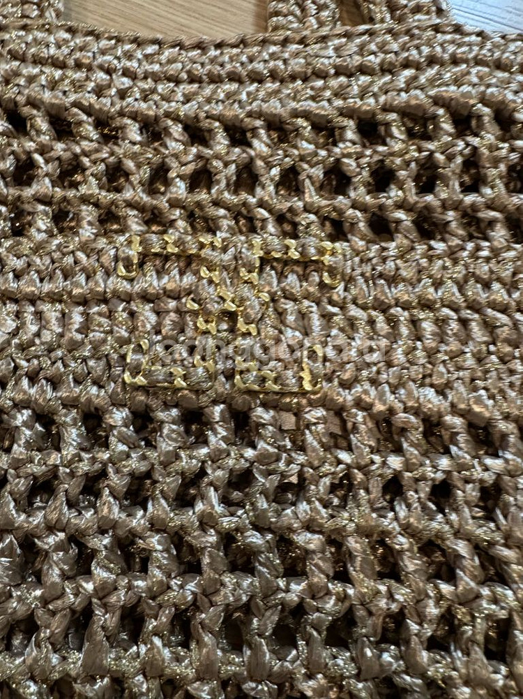 타임 엠블럼 글리터 위빙 도트백--4