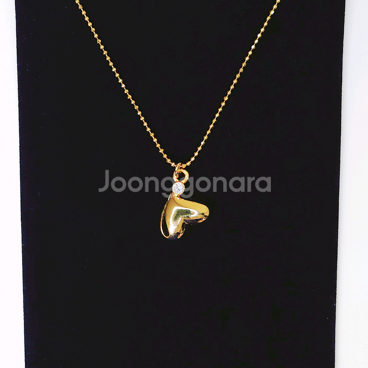 새상품]다이아컷 지르코니아 골드 하트 펜던트 목걸이/귀걸이 반지 팔찌 진주 샤넬 14k 18k 스와로브스키 반클리프--0