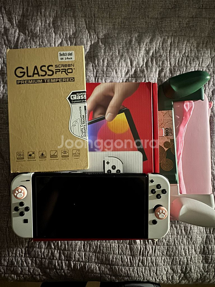 닌텐도 스위치 OLED 화이트 풀박 (S급)--0