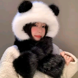 팬더 퍼 후드 목돌이