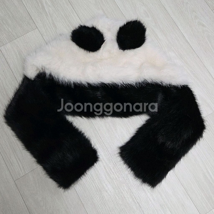 팬더 퍼 후드 목돌이--1