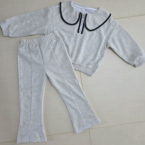 (새상품)여아 카라 반집업맨투맨 상하복세트 120사이즈