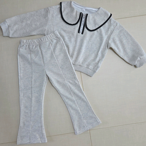 (새상품)여아 카라 반집업맨투맨 상하복세트 120사이즈