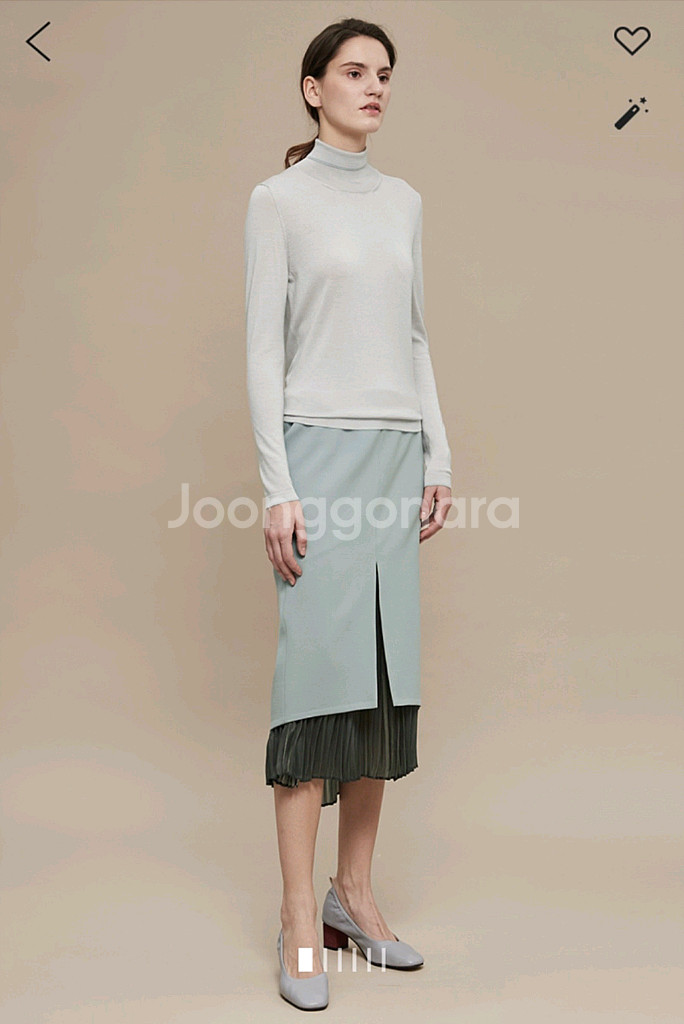 래트바이티 플리츠디테일 스커트 55사이즈--0