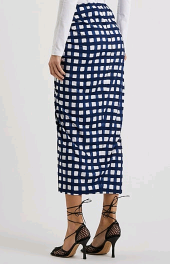 Jacquemus 자크뮈스 체크 랩 스커트--6