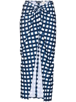 Jacquemus 자크뮈스 체크 랩 스커트--4