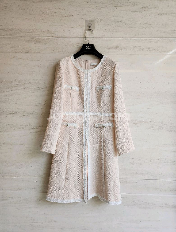 잇미샤 라운드 트위드배섁 원피스 55사이즈--4