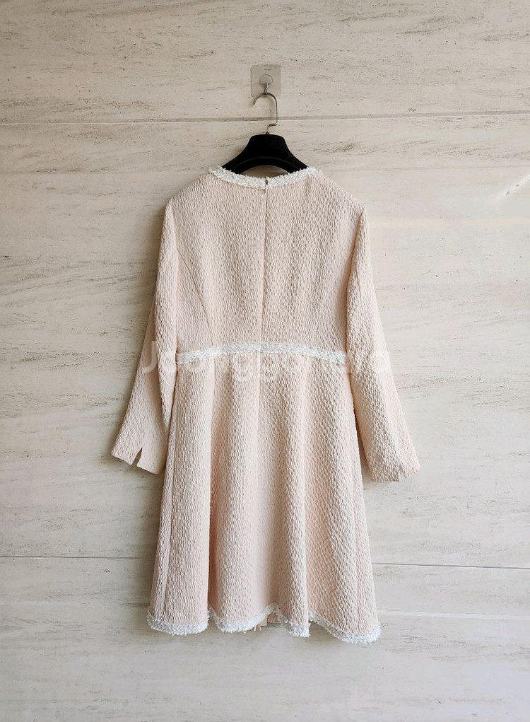 잇미샤 라운드 트위드배섁 원피스 55사이즈--5