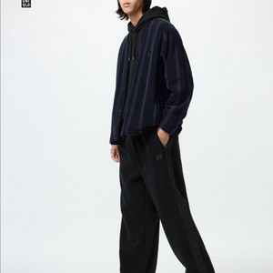 유니클로 니들스 후리스 와이드 팬츠 블랙 S