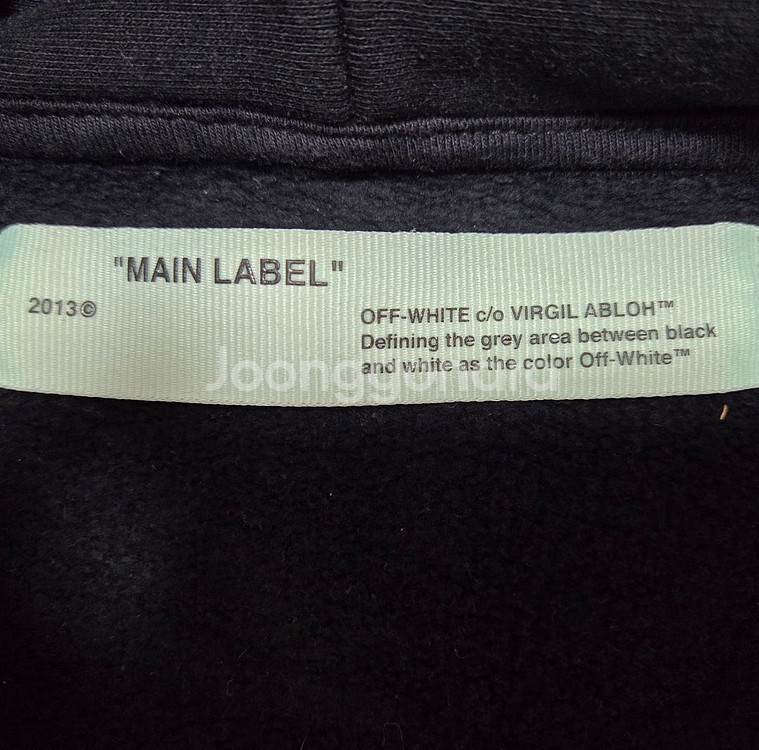 오프화이트 멀티 패치 오버핏 후드집업--6