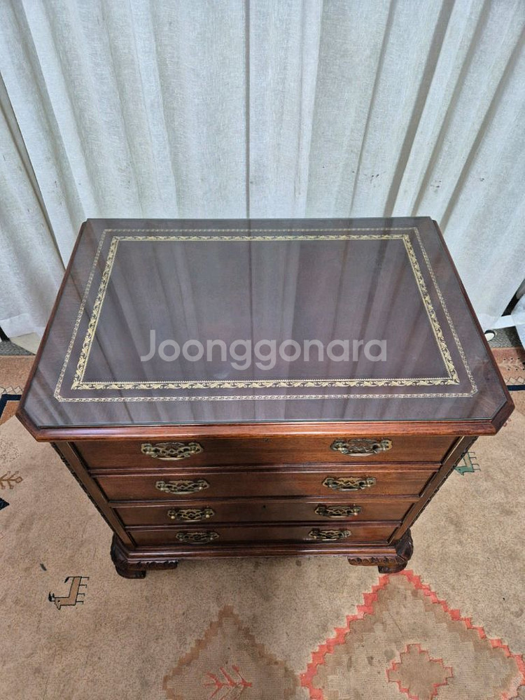 영국 엔틱 2D 원목 서랍장--2