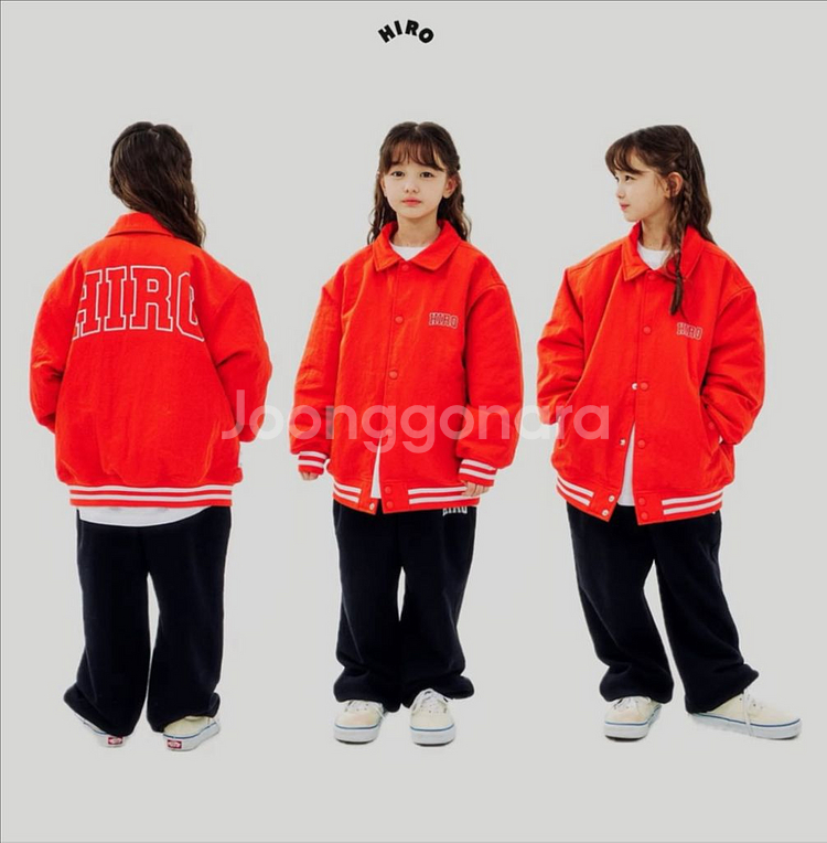 히로 블랭크 블루종 자켓 레드 140--2