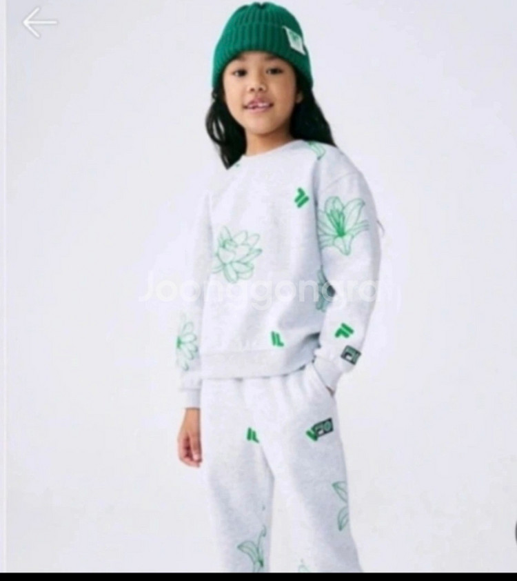 새상품)마르디메크르디X휠라 키즈 상하복 세트(110)--0