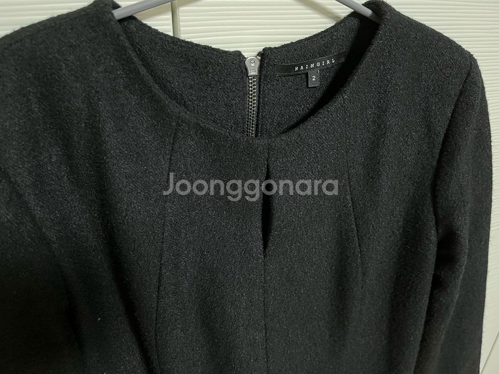 NAIN GIRL 블랙 모직 원피스 55--2