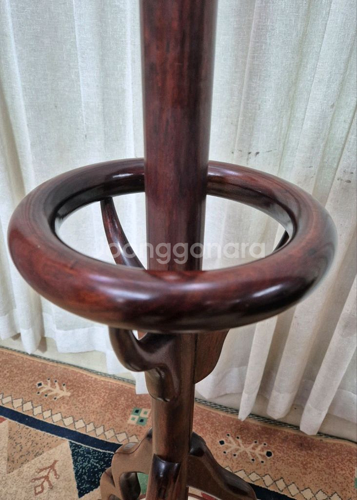 엔틱 대리석 원목 스탠드 행거--6