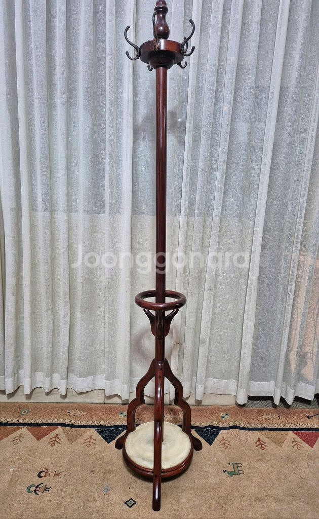 엔틱 대리석 원목 스탠드 행거--5