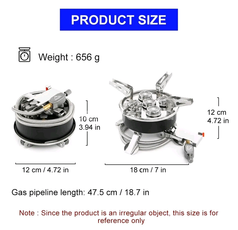 캠핑 버너 고급형 중형 5구 가스 버너 (새상품)--7