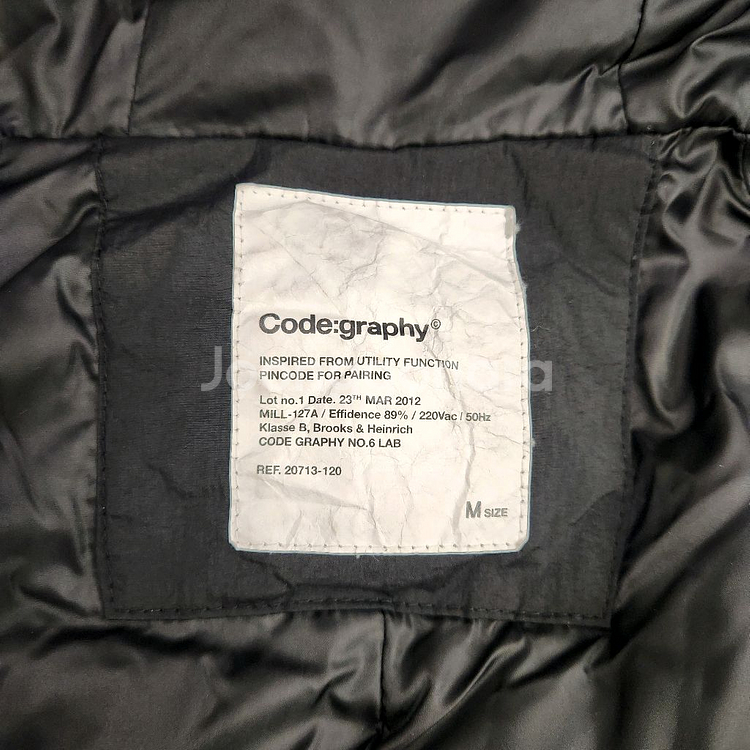 코드그라피 더플 후드 롱패딩 M사이즈 / 거의 새거--2