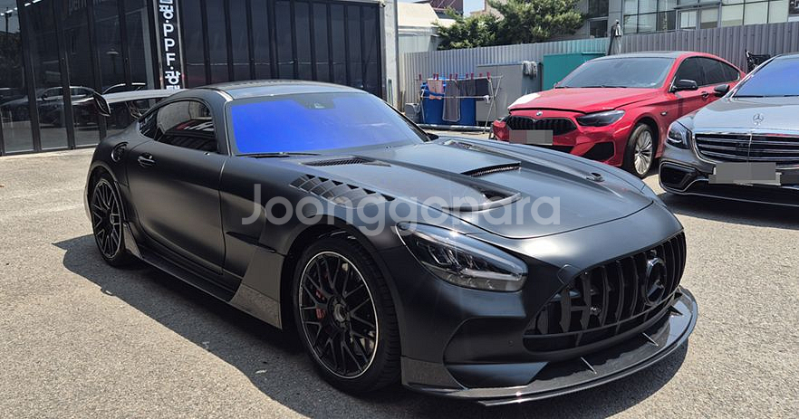 Amg gt 블랙시리즈 룩 드라이카본 본넷 후드--0