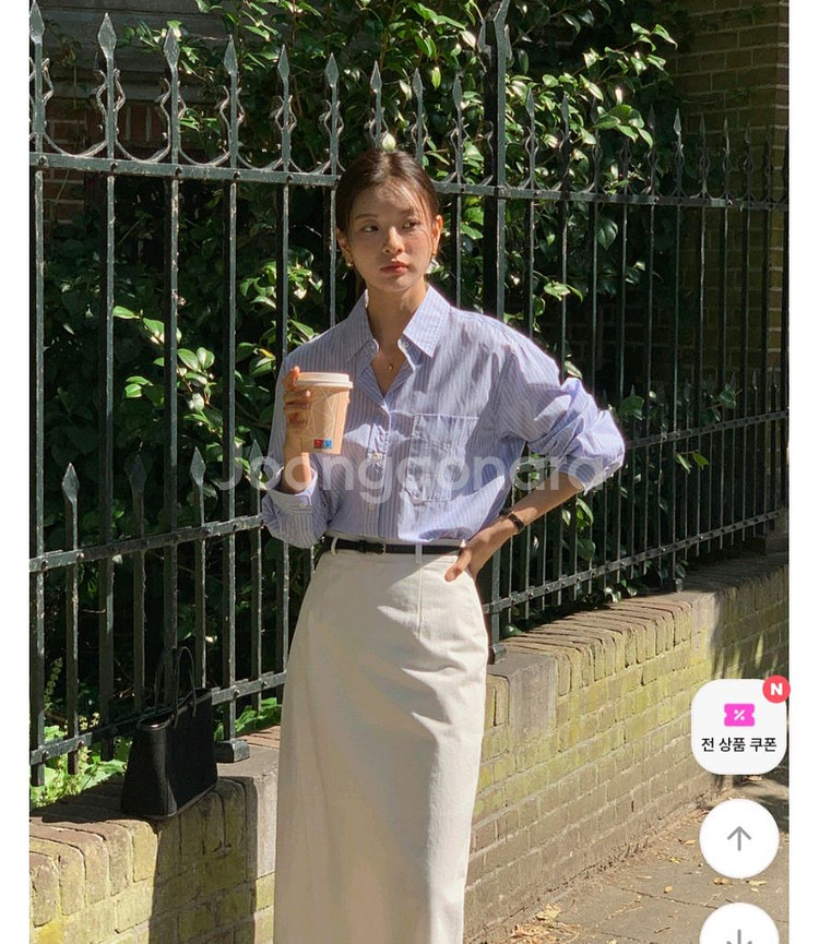 에드모어 msk498 벨트세트 코튼 롱 스커트--1