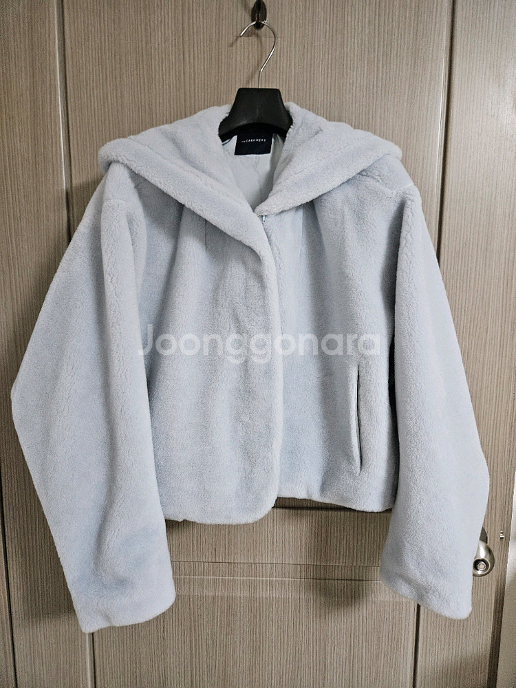 더캐시미어 실크 후드 퍼자켓55 랑방 타임 마인 시스템--4