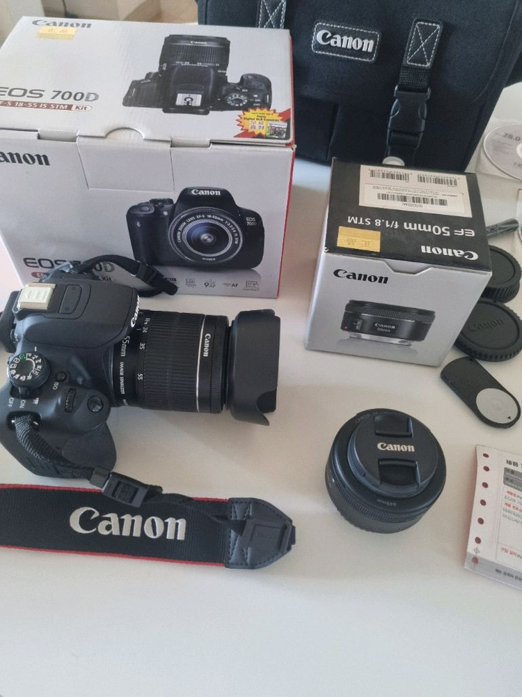 캐논 EOS 700D+18-55+(추가 50mm) 풀셋--4