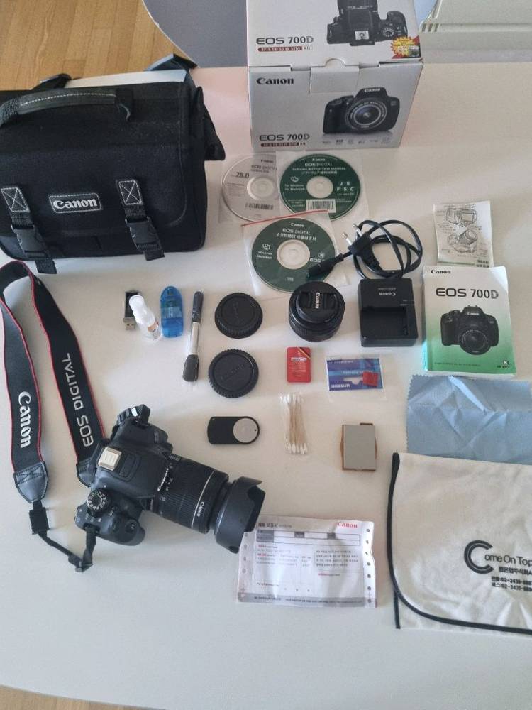 캐논 EOS 700D+18-55+(추가 50mm) 풀셋--2