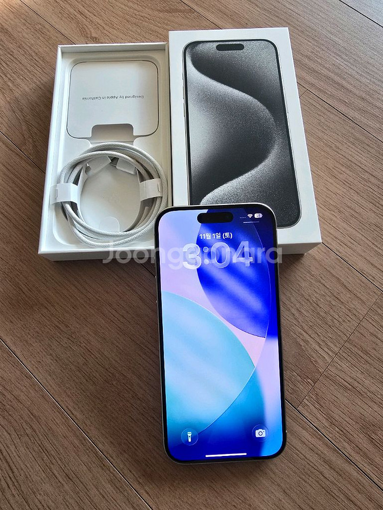 아이폰15프로128 화이트티타늄 91%--8