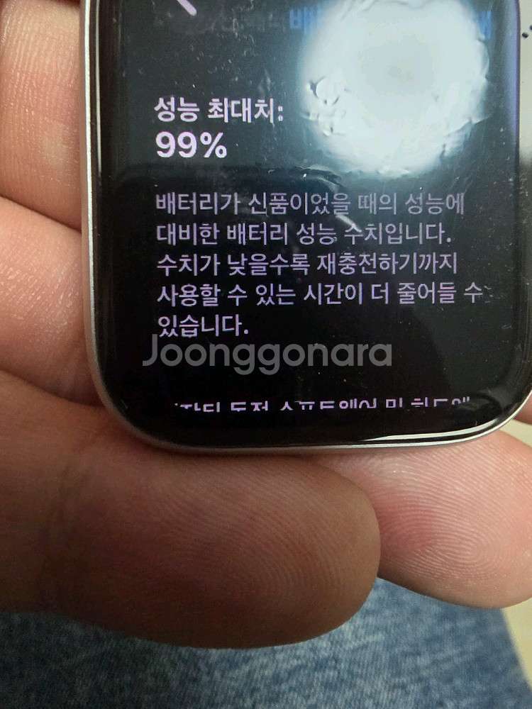 애플워치 SE 2세대 44mm 실버 sk 셀룰러버전 팜--9