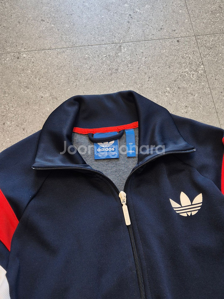 아디다스 레트로 네이비 집업 져지--1