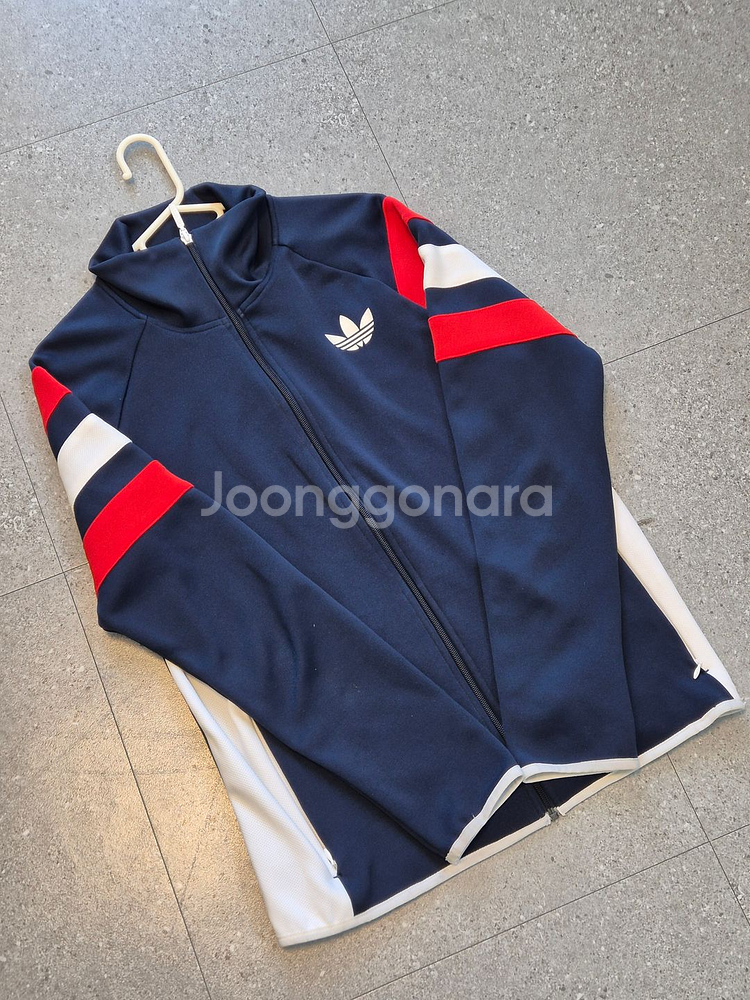 아디다스 레트로 네이비 집업 져지--4