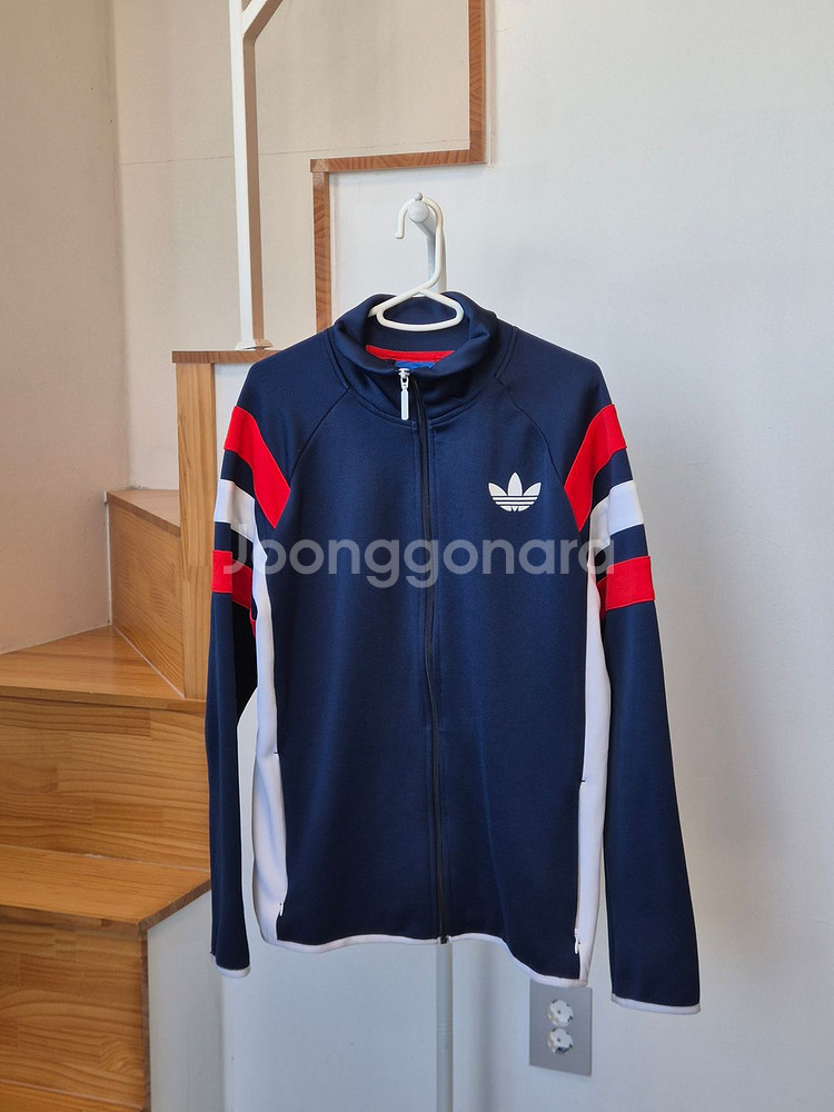 아디다스 레트로 네이비 집업 져지--3
