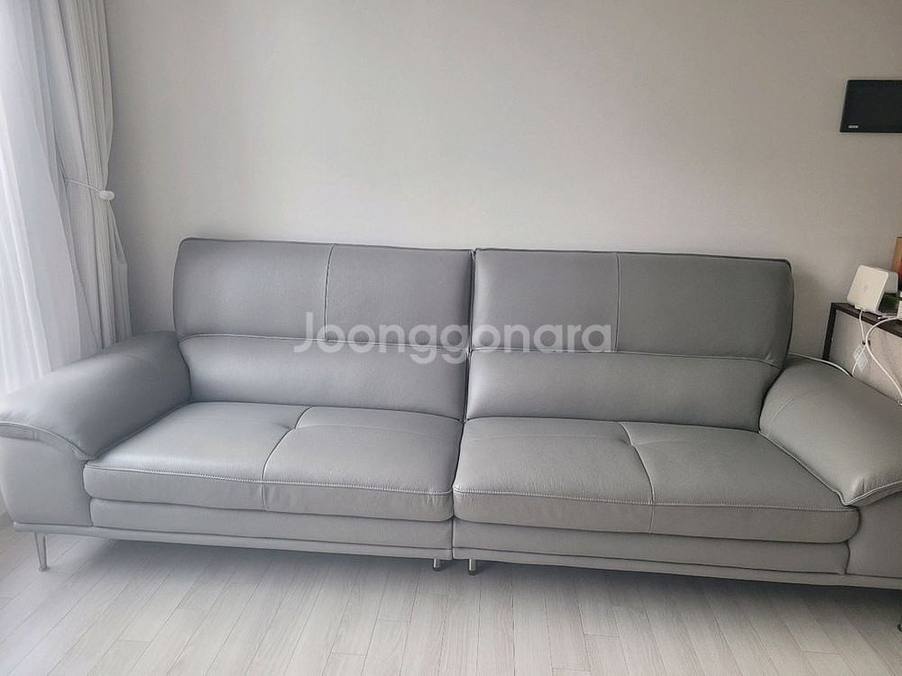 한샘 코타 천연가죽 소파 4인용--1