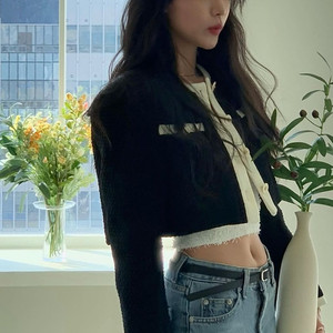 크롭 트위드 자켓