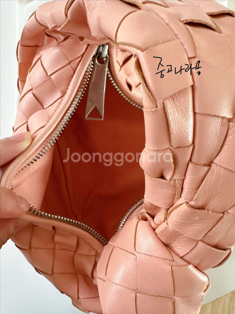 보테가베네타 미니 조디백 피치--5